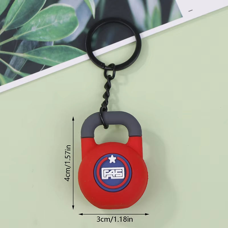 3D Kettlebell Keychain for Fitness Enthusiasts - PVC Sports Accessory for Car Keys
