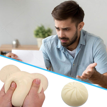 Dumpling Stress Relief Toy - Squishy Steamed Bun Simulation with Mini Steamer for Sensory Decompression for All Ages