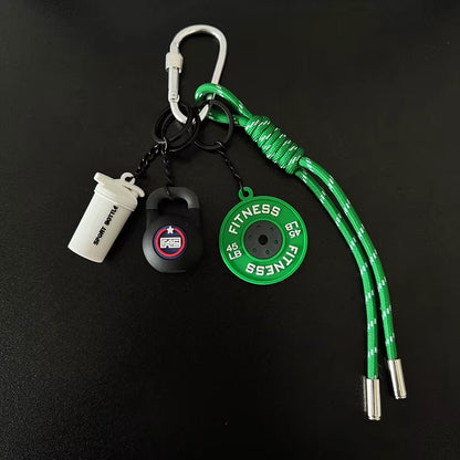 3D Kettlebell Keychain for Fitness Enthusiasts - PVC Sports Accessory for Car Keys
