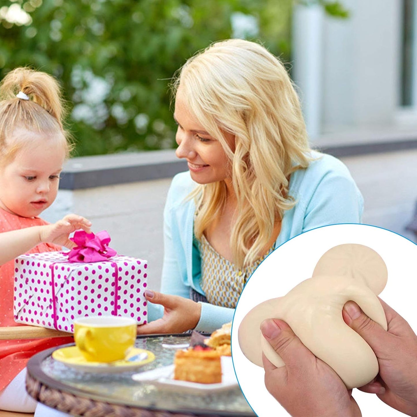 Dumpling Stress Relief Toy - Squishy Steamed Bun Simulation with Mini Steamer for Sensory Decompression for All Ages