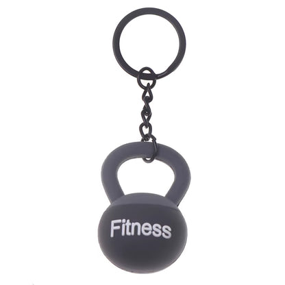 3D Kettlebell Keychain for Fitness Enthusiasts - PVC Sports Accessory for Car Keys
