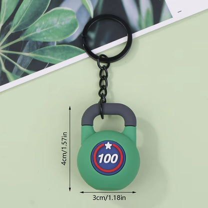 3D Kettlebell Keychain for Fitness Enthusiasts - PVC Sports Accessory for Car Keys