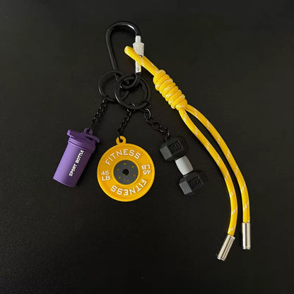 3D Kettlebell Keychain for Fitness Enthusiasts - PVC Sports Accessory for Car Keys