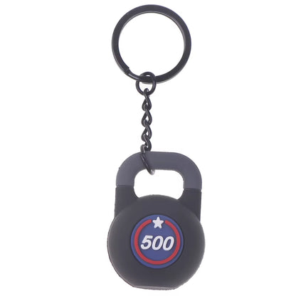 3D Kettlebell Keychain for Fitness Enthusiasts - PVC Sports Accessory for Car Keys