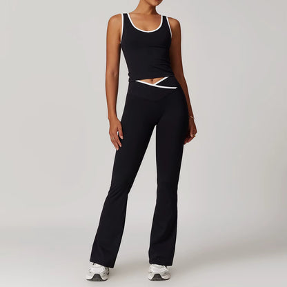 Wholesale High Waist Yoga Outfit Women 4 Piece Vest Crop Top Bra Gym Leggings Shorts Fitness Clothes Sport Set