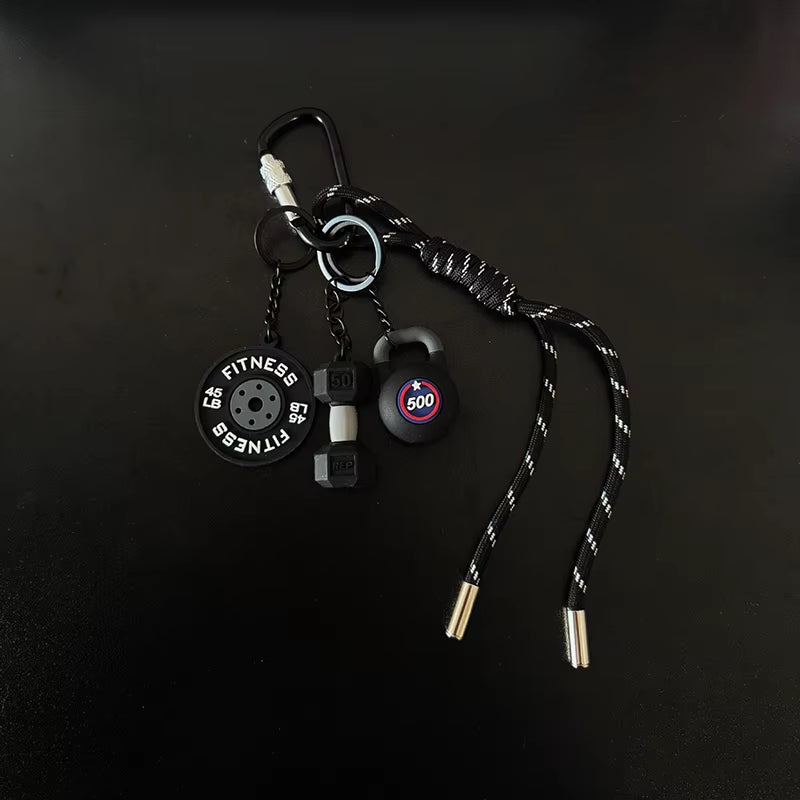 3D Kettlebell Keychain for Fitness Enthusiasts - PVC Sports Accessory for Car Keys