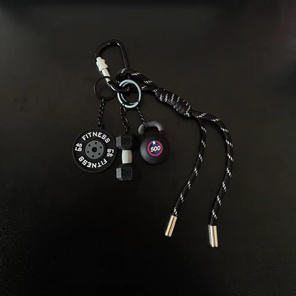 3D Kettlebell Keychain for Fitness Enthusiasts - PVC Sports Accessory for Car Keys