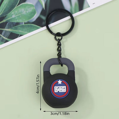 3D Kettlebell Keychain for Fitness Enthusiasts - PVC Sports Accessory for Car Keys